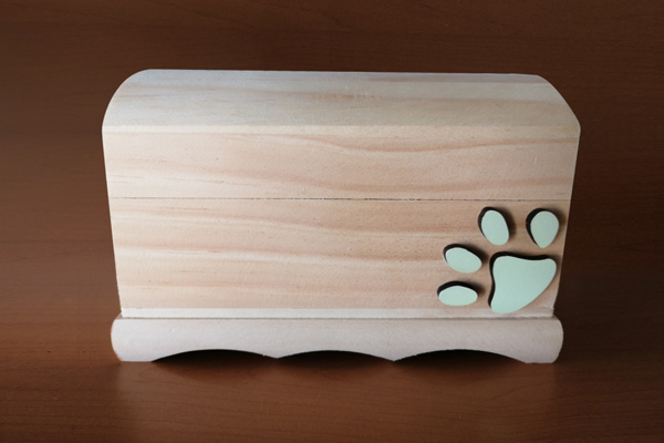 Urna recipiente madera